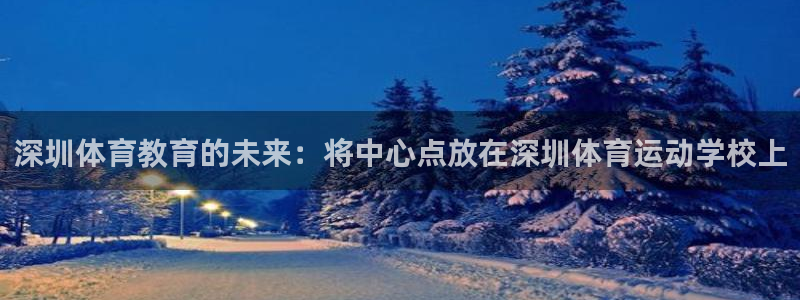 vsport体育官网下载平台:深圳体育教育的未来:将中心点放